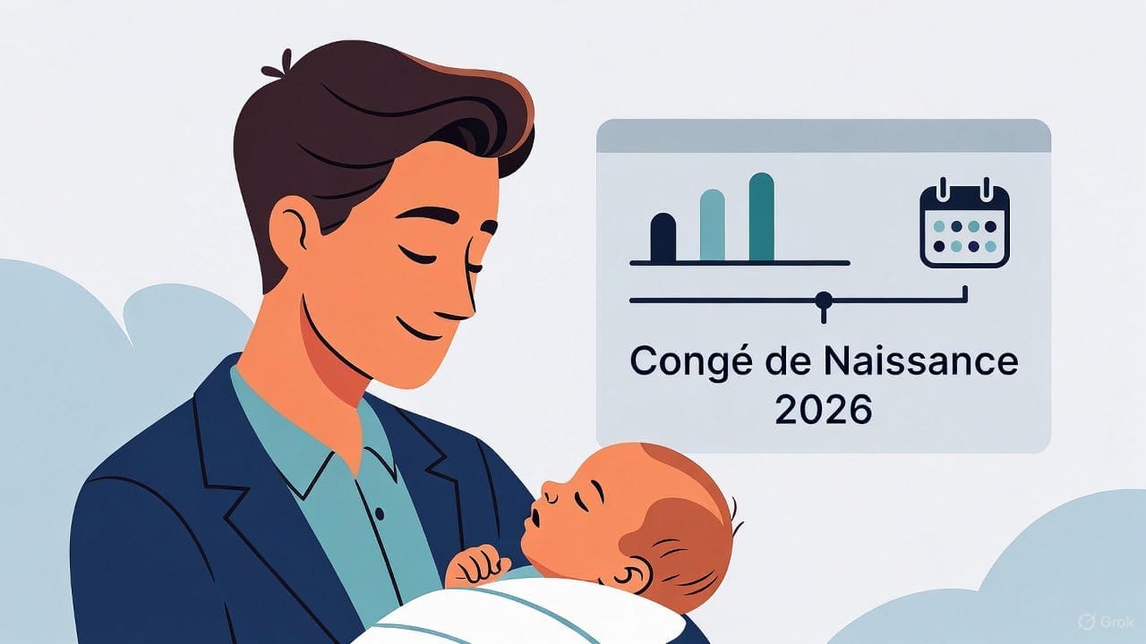 Illustration : Congé de naissance 2026 : 2 mois à 70% — ce qui change au 1er juillet
